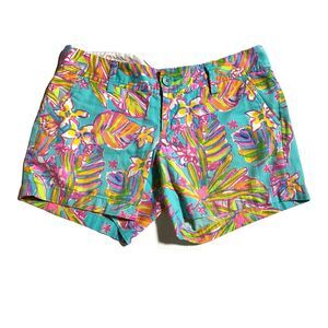 Lilly Pulitzer Callahan Shorts Summer Haze Tropical Print Womens Size 2